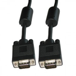 Kabel monitorowy VGA D-Sub(15-pin) ekran ferryt czarny 15m CA-VGAC-10CC-0150-B LANBERG