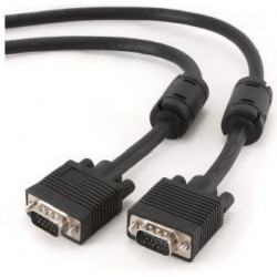 Kabel monitorowy VGA D-Sub(15-pin) ekran ferryt czarny 5m CA-VGAC-10CC-0050-B LANBERG