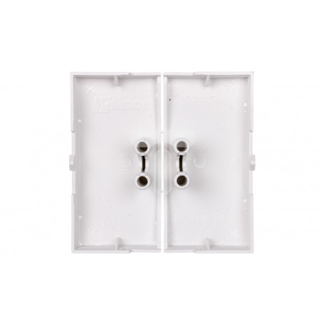 Simon54 Double white key switch DKW5/11