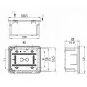 Extendable lightning connector box with door R.8114D UV PAWBOL