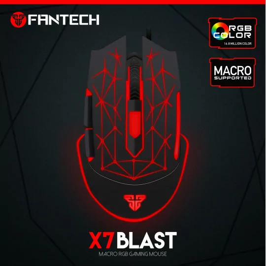 X7 Blast black/red wired optical mouse Fantech BOWI