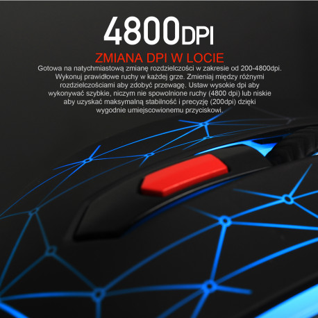 Mysz optyczna przewodowa X7 Blast black/red Fantech BOWI