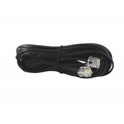 Telephone cable with 4p end black 7m 6697 BOWI / LINEAR
