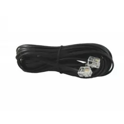 Telephone cable with 4p end black 7m 6697 BOWI / LINEAR