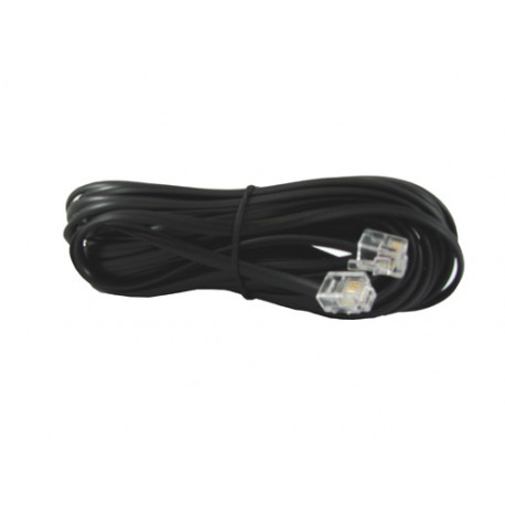 Telephone cable with 4p end black 7m 6697 BOWI / LINEAR