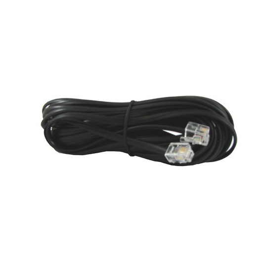 Telephone cable with 4p end black 7m 6697 BOWI / LINEAR