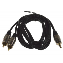 Kabel wtyk min jack 3,5mm / wtyk 2xRCA 1,5m 005130 BOWI