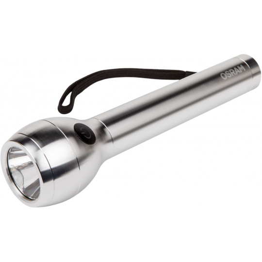 SIRIUS medium silver 3xR14 Osram LED flashlight