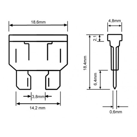 Gniazdo bezpiecznika nożowego z przewodem 0,75mm 003415 BOWI