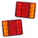 Set of LED tail lights for 12V INTERLOOK machine trailers