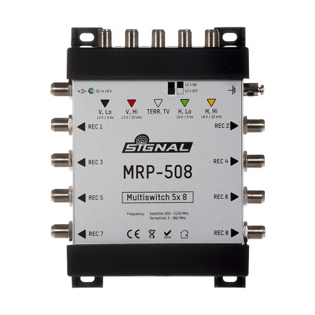 Multiswitch MRP-508 Signal 5/8 z pasywnym torem TV DIPOL